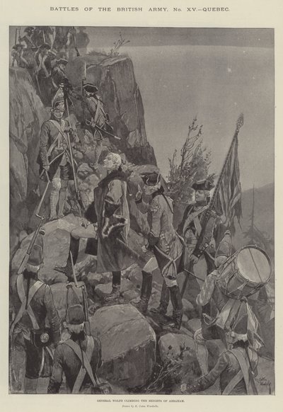 Slag i den brittiska armén, Quebec av Richard Caton Woodville junior
